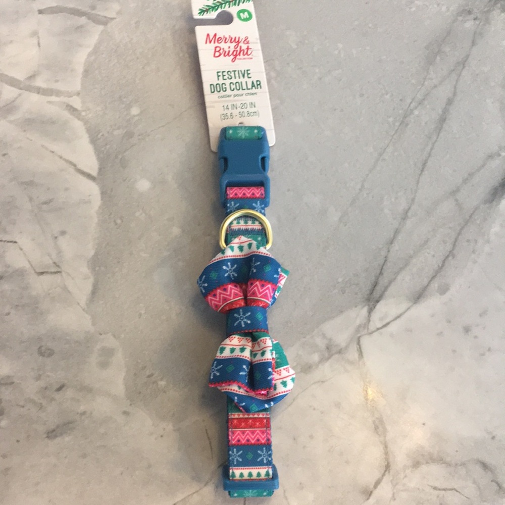 🆕🐾Dog Collar Festive Bow tie (M)
